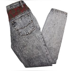 SOLD • Naf Naf Patchwork Acid Washed Jeans Size 38
